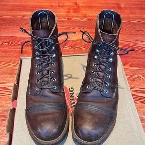 RED WING Heritage Iron Ranger 6”. Amber Harness Leather. Size 10.5 D Style 8111